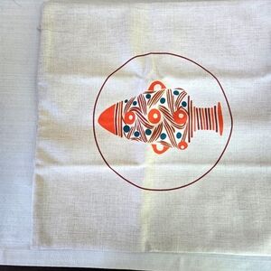 Artistic Tribal Print Pillow Cover 17x17 Linen Color